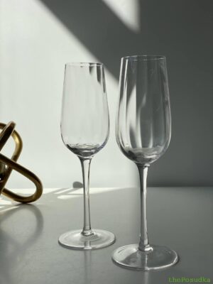 Набір 6 келихів для шампанського "Грані прозорі", 250 мл