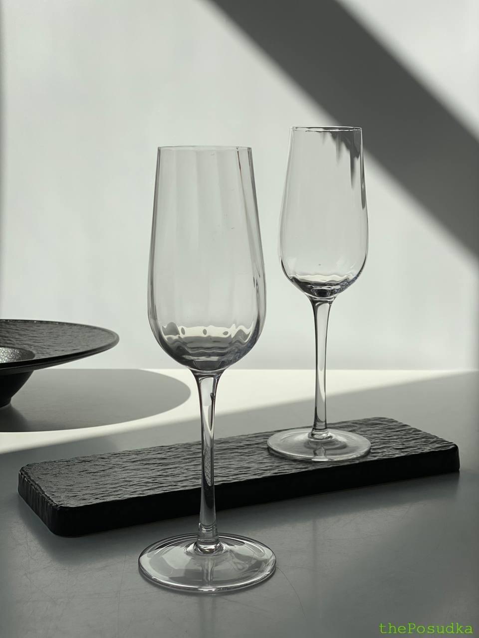 Набір 6 Келихів для Шампанського "Грані прозорі", 250 мл Зображення 2 – thePosudka Набір 6 Келихів для Шампанського "Грані прозорі", 250 мл - Зображення 2