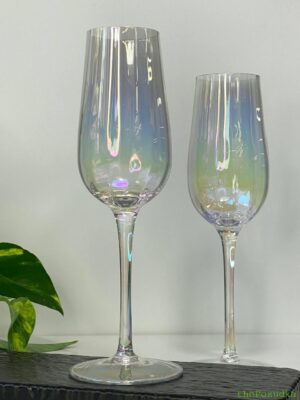 Набір 6 келихів для шампанського "Веселковіі грані", 250 мл