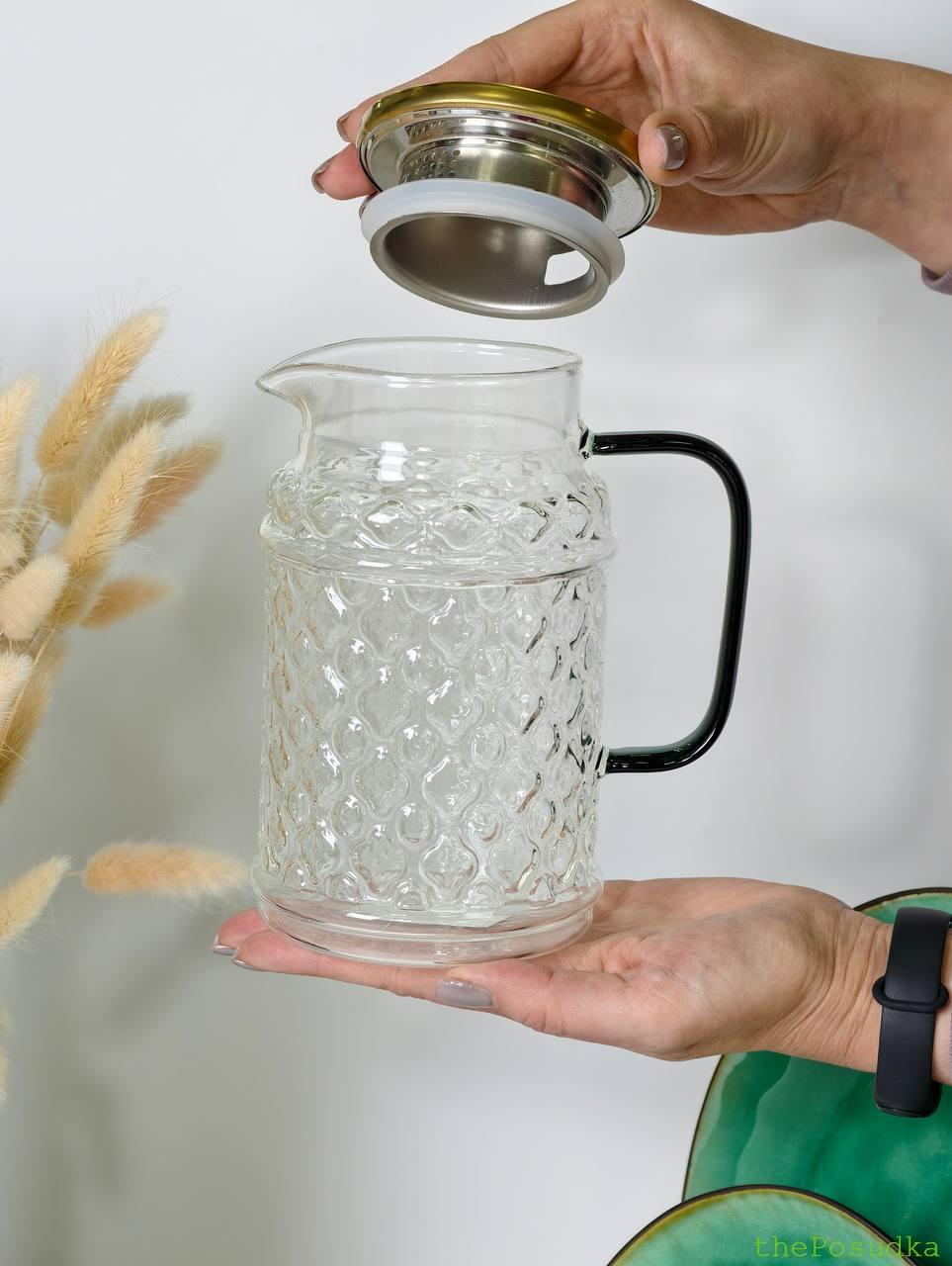 Глек скляний "Рікардо", 1000 мл Зображення 3 – thePosudka Глек скляний "Рікардо", 1000 мл - Зображення 3