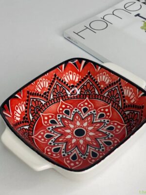 Набір глибоких тарілок з двома ручками 4 шт Olens "Тригір'я", 350 мл