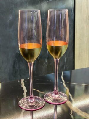 Набір 4 келихи для шампанського "Рожеве золото", 250 мл