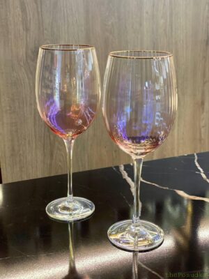 Набір 4 келихи для вина Olens "Оптік-голд", 325 мл