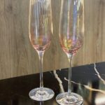 Набір 4 келихи для шампанського Olens "Оптік-голд", 250 мл