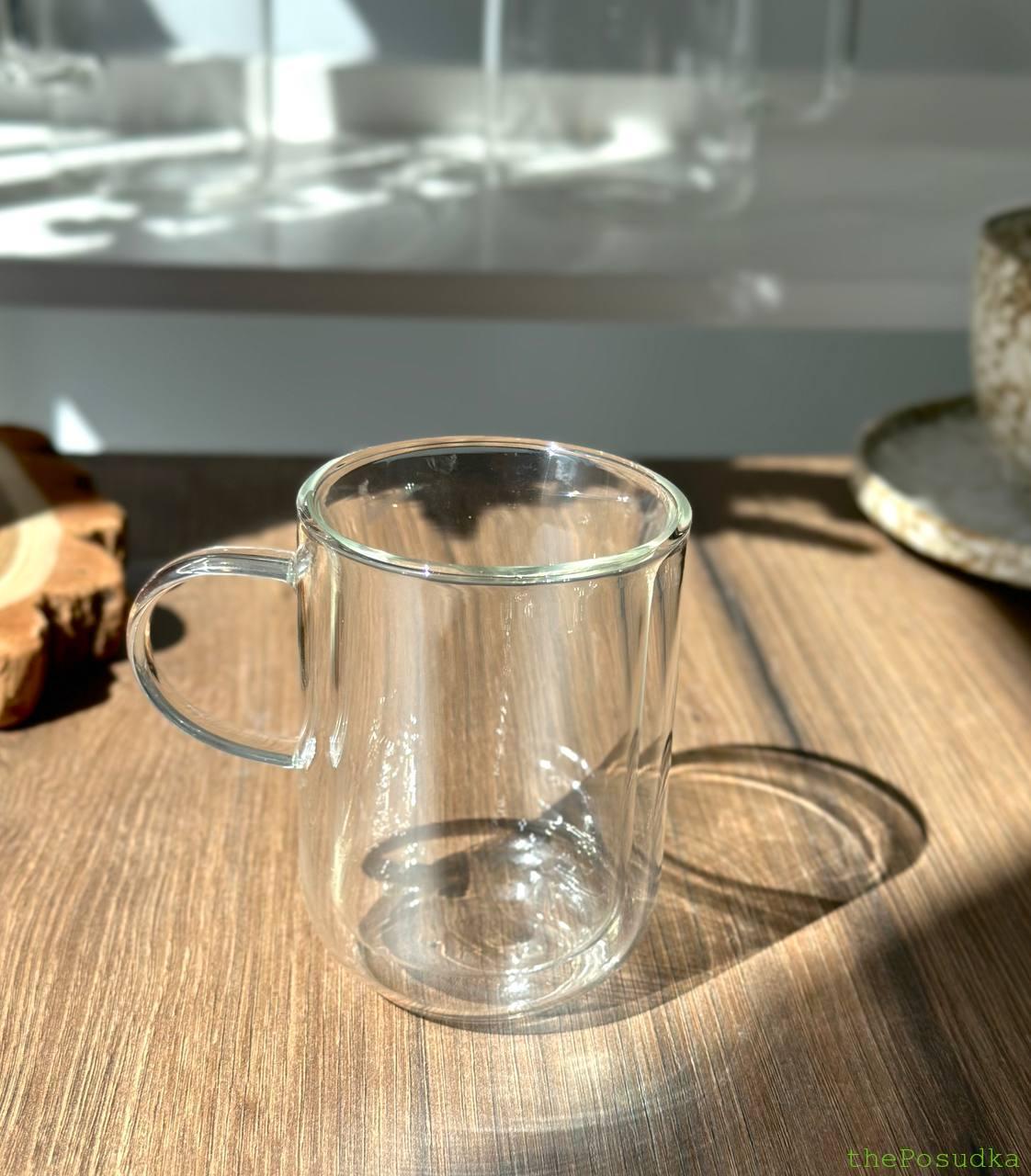 Кружка подвійне скло "Стильна" 250 мл Зображення 2 – thePosudka Кружка подвійне скло "Стильна" 250 мл - Зображення 2