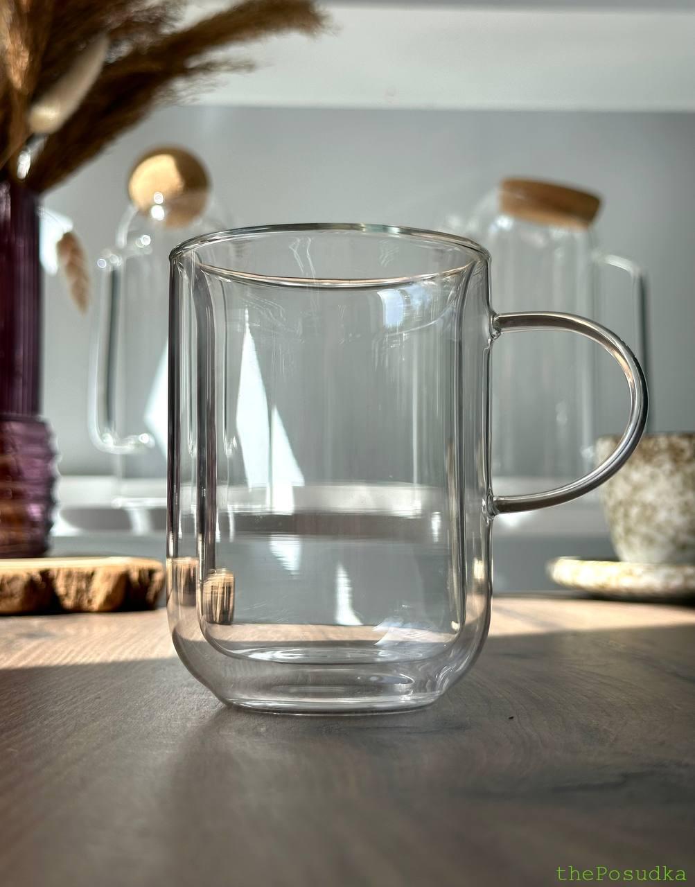 Кружка подвійне скло "Стильна" 250 мл Зображення 3 – thePosudka Кружка подвійне скло "Стильна" 250 мл - Зображення 3