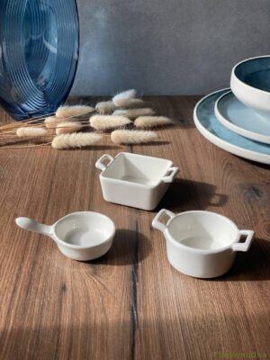 Набір 3 соусник з ручкою "Білий Дім"