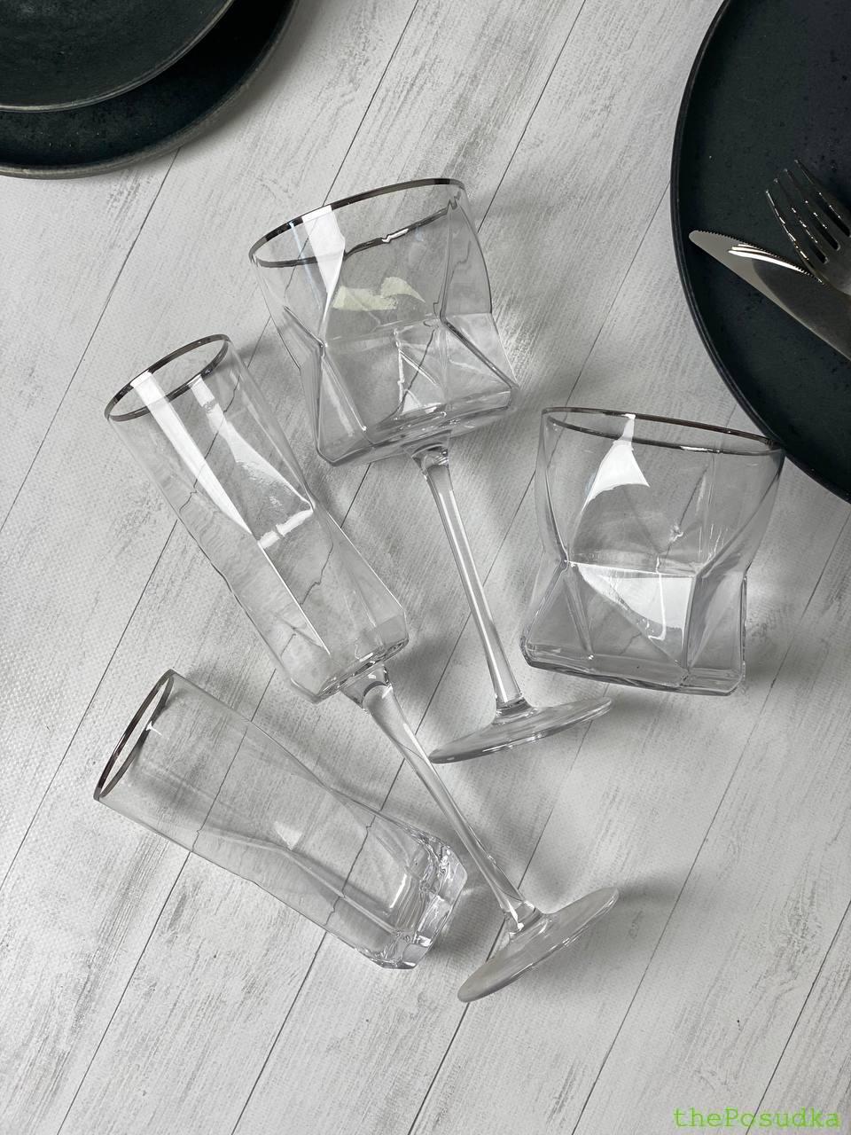 Набір 4 келихи для шампанського Olens “Прозора Геометрія”, 200 мл Зображення 2 – thePosudka Набір 4 келихи для шампанського Olens “Прозора Геометрія”, 200 мл - Зображення 2