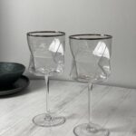 Набір 4 келихів для червоного вина Olens “Прозора Геометрія”, 350 мл