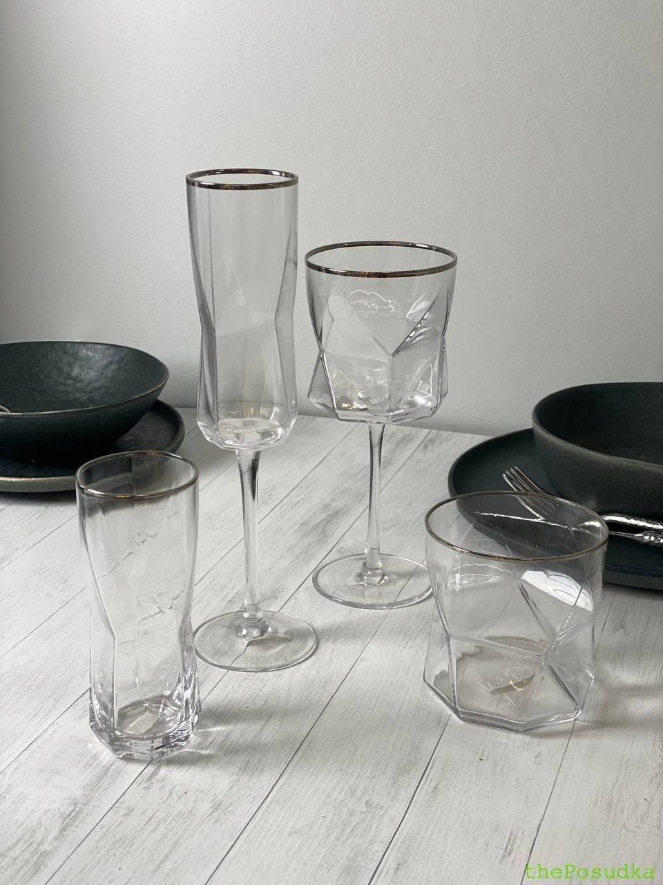 Набір 4 келихи для шампанського Olens “Прозора Геометрія”, 200 мл Зображення 3 – thePosudka Набір 4 келихи для шампанського Olens “Прозора Геометрія”, 200 мл - Зображення 3