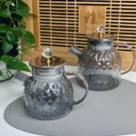 Чайник скляний Olens "Срібний ромбус" 800 - 1000 мл