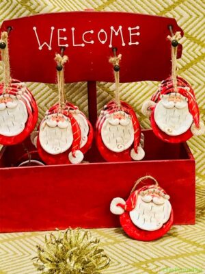 Набір сувенірів керамічних Olens "Дід Мороз", 48 шт