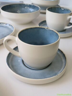 Набір Olens "Симфоні", чашки 300 мл з блюдцем, для кави, 4 персони