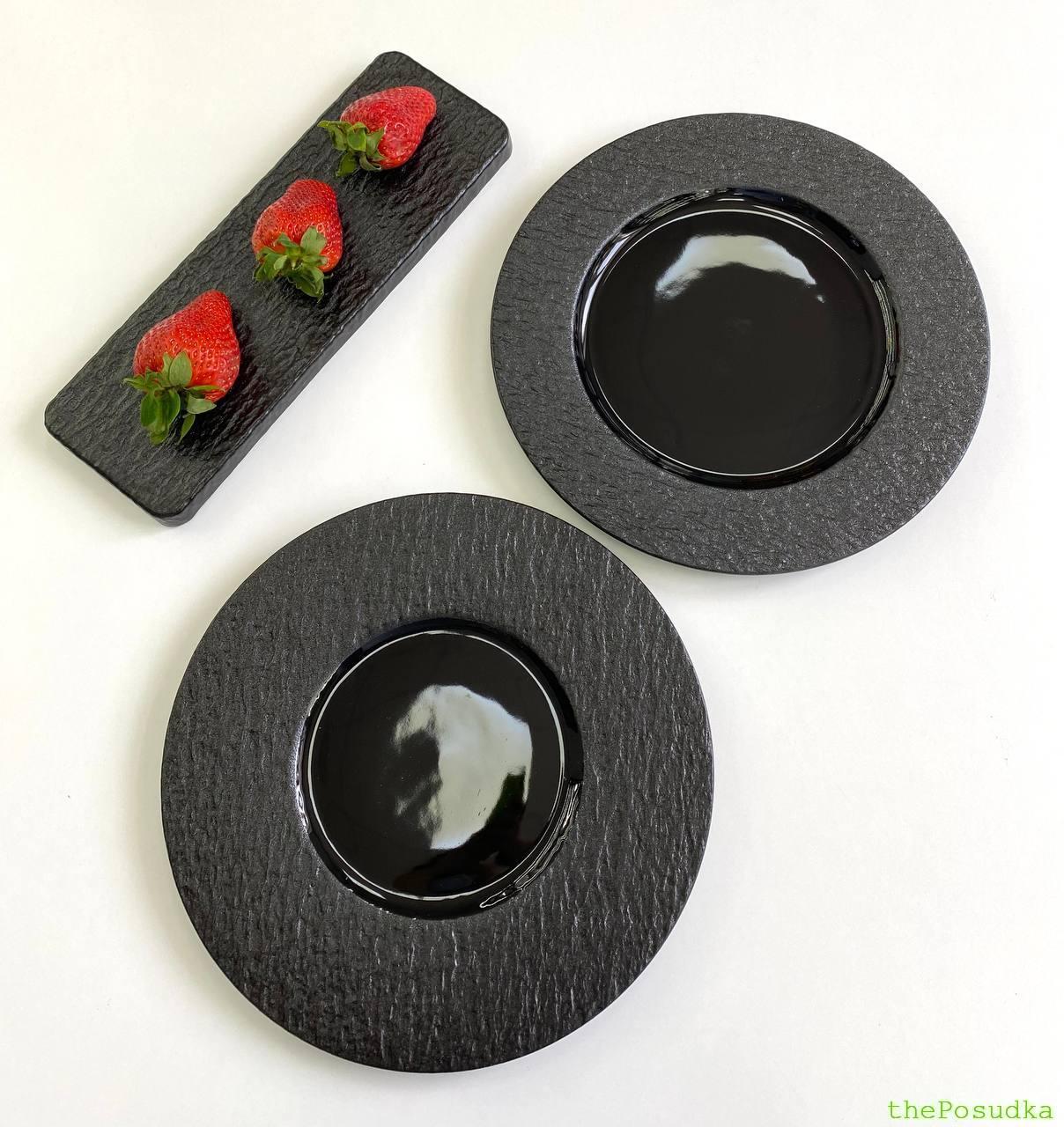 Тарілка для різотто Olens "Чорний обеліск" 27*14*1,5 см Зображення 3 – thePosudka Тарілка для різотто Olens "Чорний обеліск" 27*14*1,5 см - Зображення 3