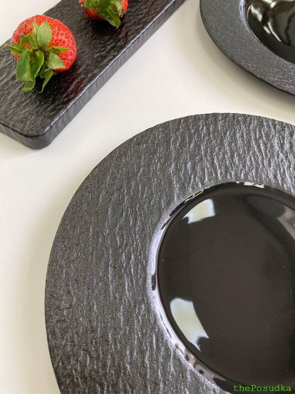 Тарілка для різотто Olens "Чорний обеліск" 27*14*1,5 см Зображення 6 – thePosudka Тарілка для різотто Olens "Чорний обеліск" 27*14*1,5 см - Зображення 6