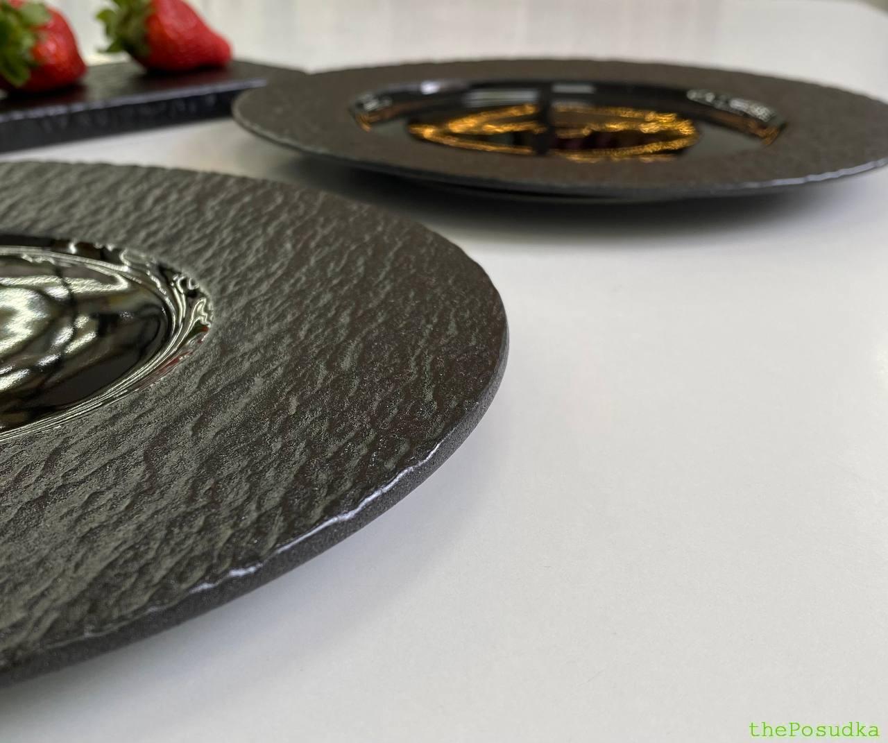 Тарілка для різотто Olens "Чорний обеліск" 27*14*1,5 см Зображення 2 – thePosudka Тарілка для різотто Olens "Чорний обеліск" 27*14*1,5 см - Зображення 2