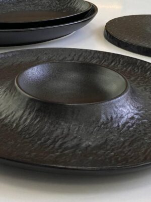 Тарілка-блюдо сервірувальне Olens "Чорний обеліск" 29,5*12*3.5 см, 140 мл