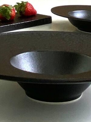 Тарілка для різотто Olens "Чорний обеліск" 28*12,5*5.5 см, 250 мл