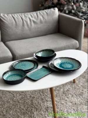 Тарілка квадратна Olens "Блу-лейк" 24*14.5*2 см