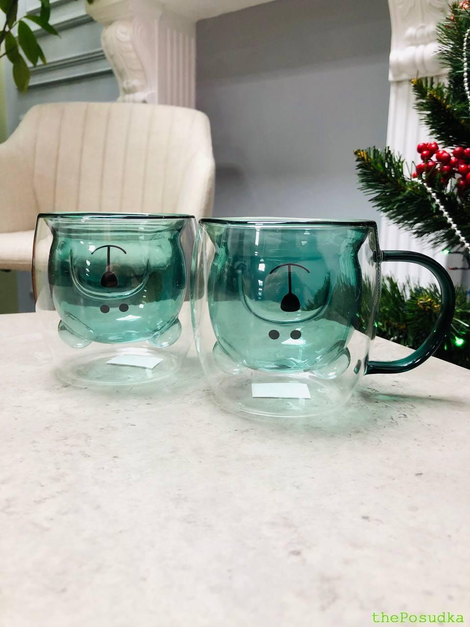 Склянка з подвійного скла Olens «Смаргдовий Умка» 250 мл Зображення 2 – thePosudka Склянка з подвійного скла Olens «Смаргдовий Умка» 250 мл - Зображення 2