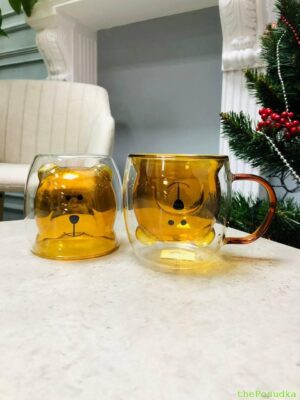 Склянка з подвійного скла Olens «Бурштиновий Умка» 250 мл