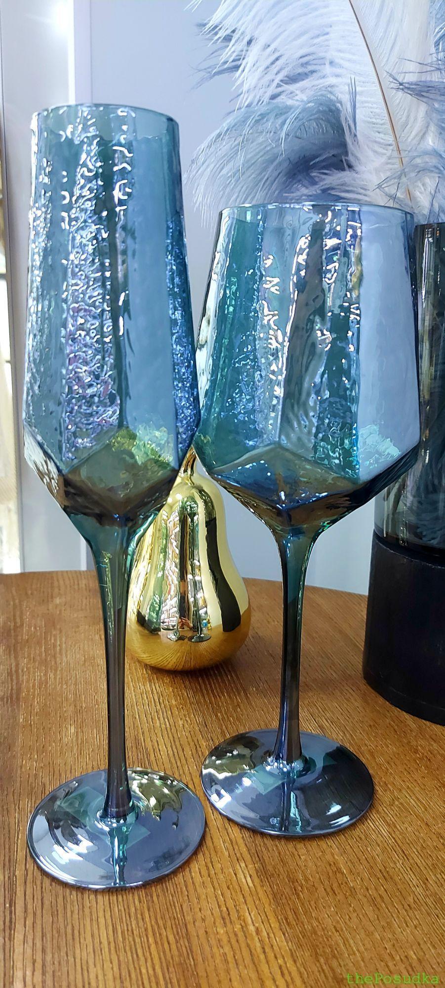 Набір 2 келихи для шампанського Olens "Дзеркальна бірюза", 200 мл Зображення 2 – thePosudka Набір 2 келихи для шампанського Olens "Дзеркальна бірюза", 200 мл - Зображення 2