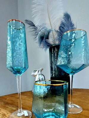 Набір Келихів для Вина і Шампанського, Склянок "Бірюза"