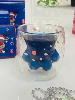 Склянка (піала) скляна з подвійного скла "Закохана лапка" 250 мл