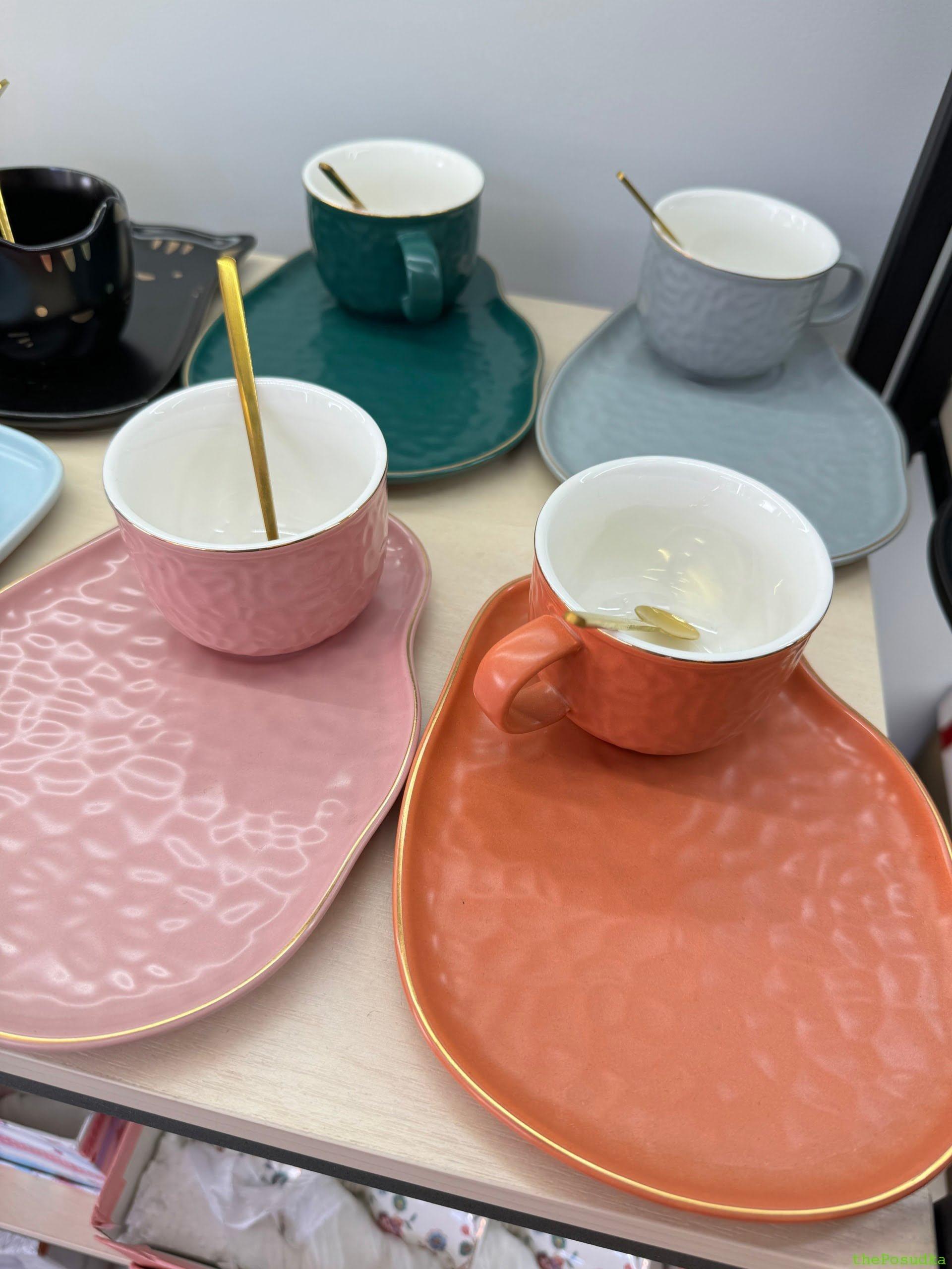 Чашка з блюдцем і ложкою Olens "Добрий ранок", 150 мл, сіра Зображення 7 – thePosudka Чашка з блюдцем і ложкою Olens "Добрий ранок", 150 мл, сіра - Зображення 7