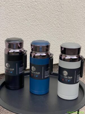 Термос Olens "Колонел", синій, сірий, чорний, 1300 мл