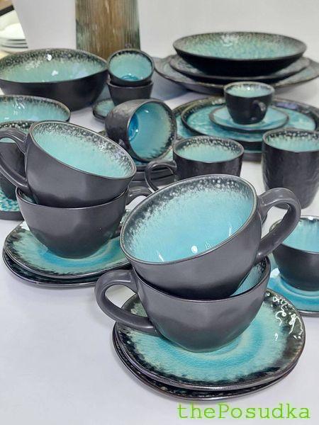 Набір 4 Чашки з Блюдцями для Еспресо "Блу-лейк" 100 мл Зображення 1 – thePosudka Набір 4 Чашки з Блюдцями для Еспресо "Блу-лейк" 100 мл