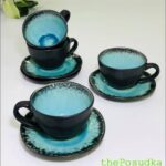 Набір 4 Чашки з Блюдцями "Блу-лейк" 250 мл