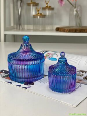 Цукерниця (Цукорниця) "Купол" велика веселка, 250 мл