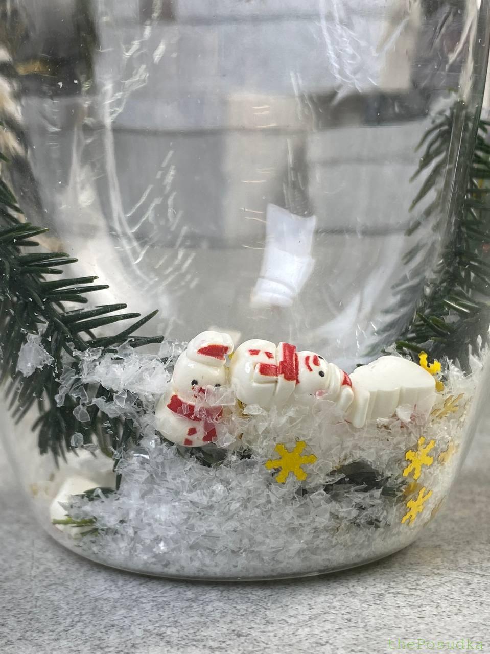 Кружка подвійне скло "Новорічний сніговик" 300 мл Зображення 2 – thePosudka Кружка подвійне скло "Новорічний сніговик" 300 мл - Зображення 2