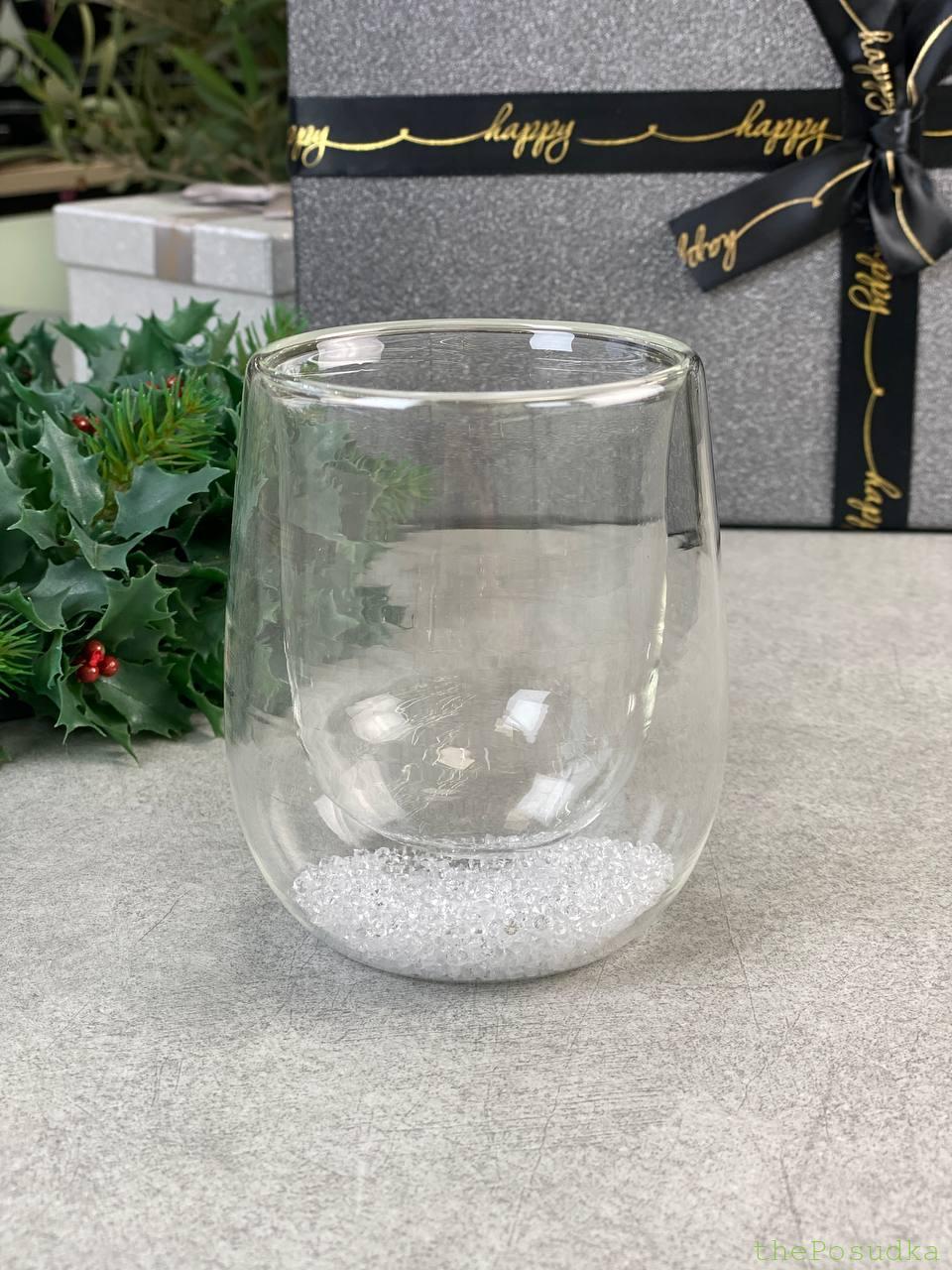 Скляна новорічна з подвійним дном "Зимове свято", 300 мл Зображення 3 – thePosudka Скляна новорічна з подвійним дном "Зимове свято",  300 мл - Зображення 3