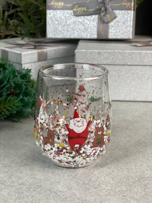 Скляна новорічна з подвійним дном "Зимове свято"