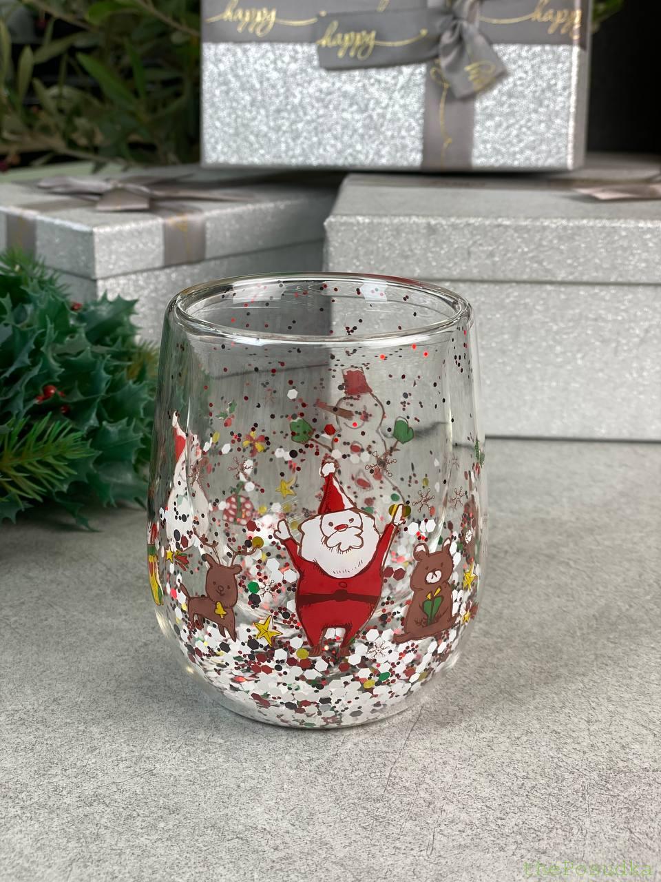 Скляна новорічна з подвійним дном "Зимове свято" Зображення 1 – thePosudka Скляна новорічна з подвійним дном "Зимове свято"