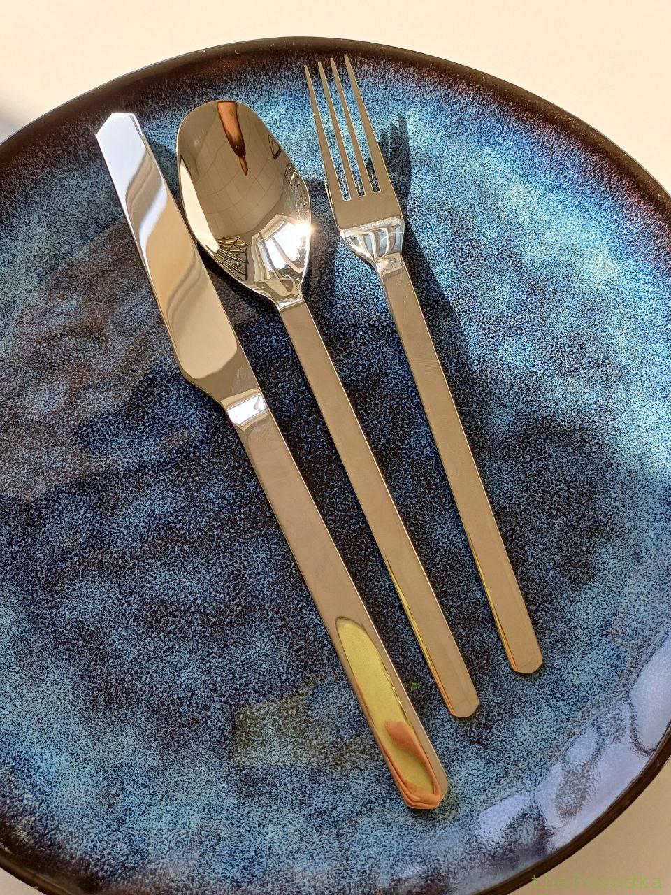 Ложка Olens "Дзеркальне срібло", 20,7 см Зображення 1 – thePosudka Ложка Olens "Дзеркальне срібло", 20,7 см