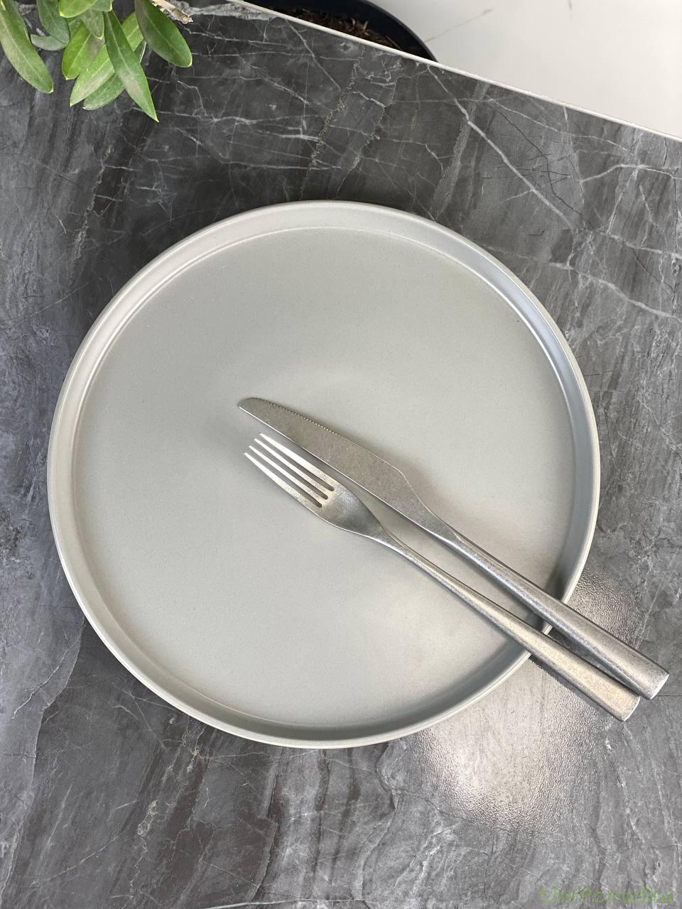 Тарілка підставна "Саіда", сіра, 26 см Зображення 3 – thePosudka Тарілка підставна "Саіда", сіра, 26 см - Зображення 3