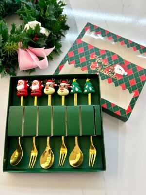 Набір Столових Приборів "Новорічні пригоди" 3 ложки + 3 виделки
