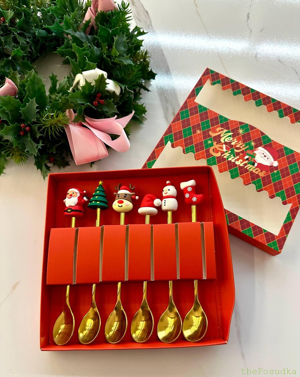 Набір 6 ложок "Різдвяна компанія" Зображення 1 – thePosudka Набір 6 ложок "Різдвяна компанія"
