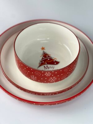 Салатник 15*6,5 см "Різдвяна ялинка", 700 мл