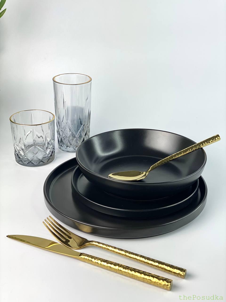 Набір тарілок на 6 персон “Саіда”, (18 предметів), чорна Зображення 4 – thePosudka Набір тарілок на 6 персон “Саіда”, (18 предметів), чорна - Зображення 4