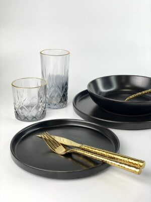 Набір 3 Тарілки на 1 персону "Саіда", чорна