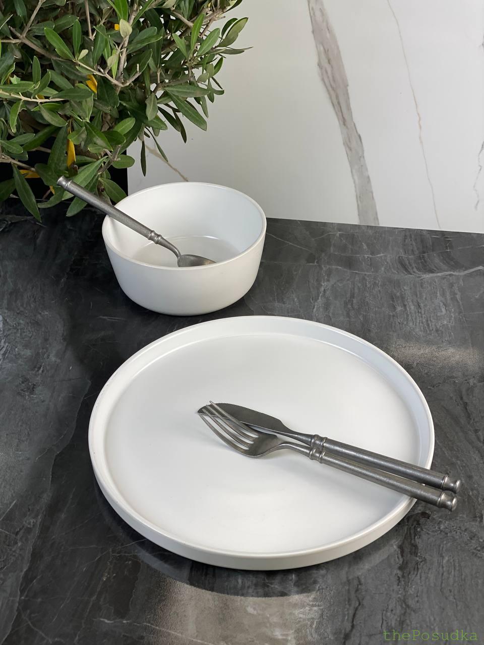 Набір 2 тарілки на 1 персону "Саіда", біла Зображення 2 – thePosudka Набір 2 тарілки на 1 персону "Саіда", біла - Зображення 2