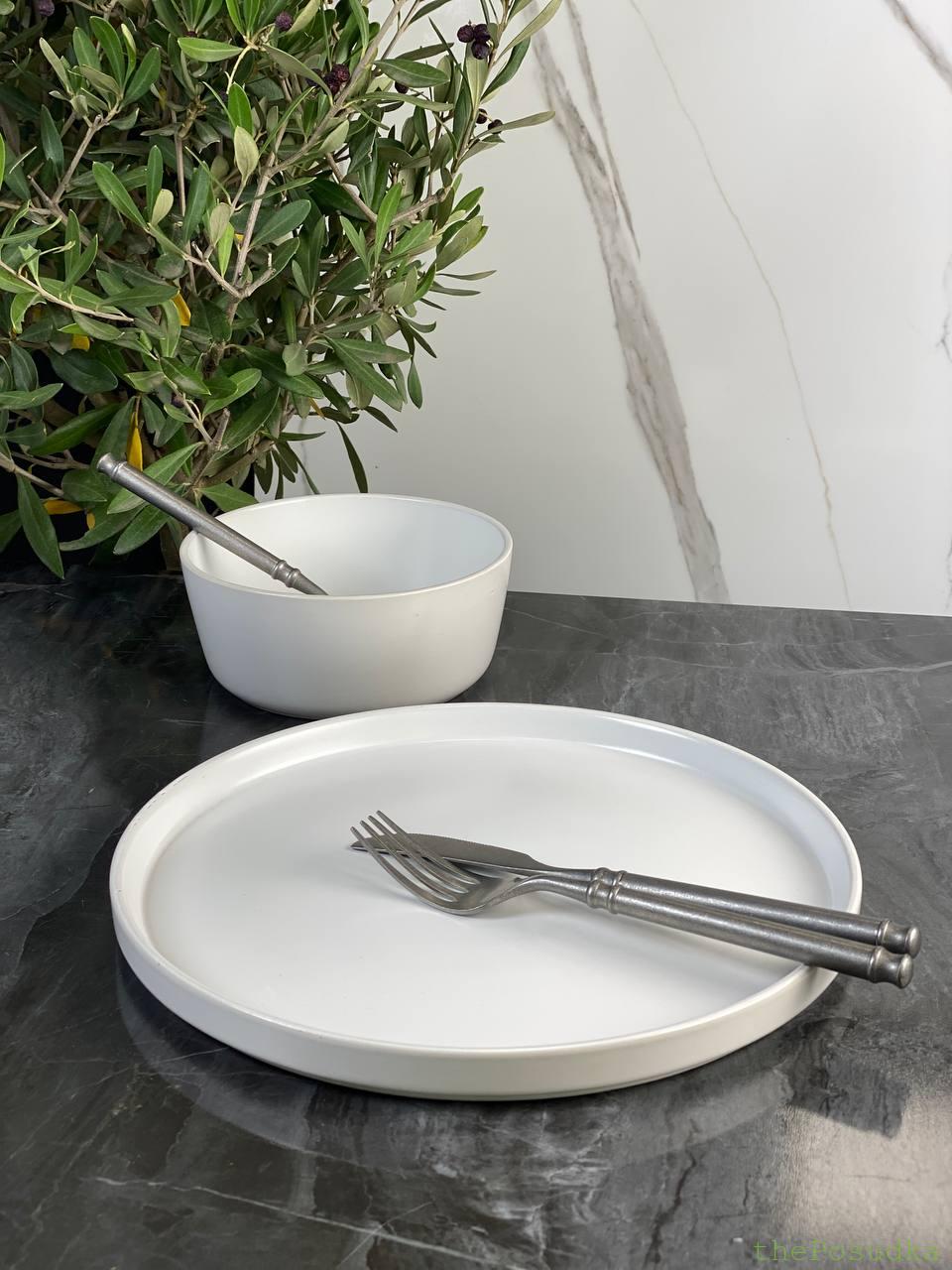 Набір 2 тарілки на 1 персону "Саіда", біла Зображення 1 – thePosudka Набір 2 тарілки на 1 персону "Саіда", біла