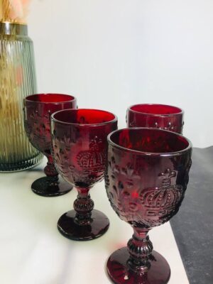 Доставка Посуду в Чернівці Зображення 6 – thePosudka Набір 6 Келихів "Корона" Червоний 250 мл