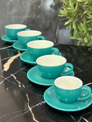 Доставка Посуду в Рівне Зображення 1 – thePosudka Набір 6 Чашок з Блюдцями "Лейк-блу Саммер"