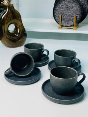 Набір 4 чашок з блюдцем кава/чай "Шайні-дот", 300 мл