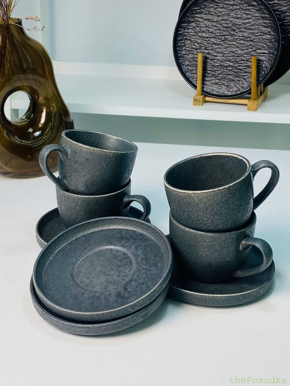 Набір 4 чашок з блюдцем кава/чай "Шайні-дот", 300 мл Зображення 6 – thePosudka Набір 4 чашок з блюдцем кава/чай "Шайні-дот", 300 мл - Зображення 6